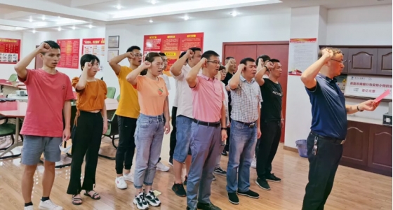 初心稳固、使命在肩，，麻将胡了2园区党总支“迎七一”主题党日活动